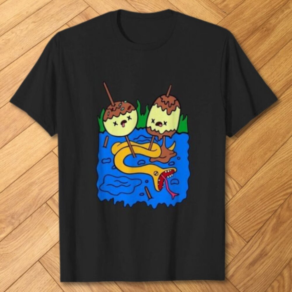 Black - Adventure Time Princess Bubblegum Finn Jake Cartoon Graphic T-Shirt